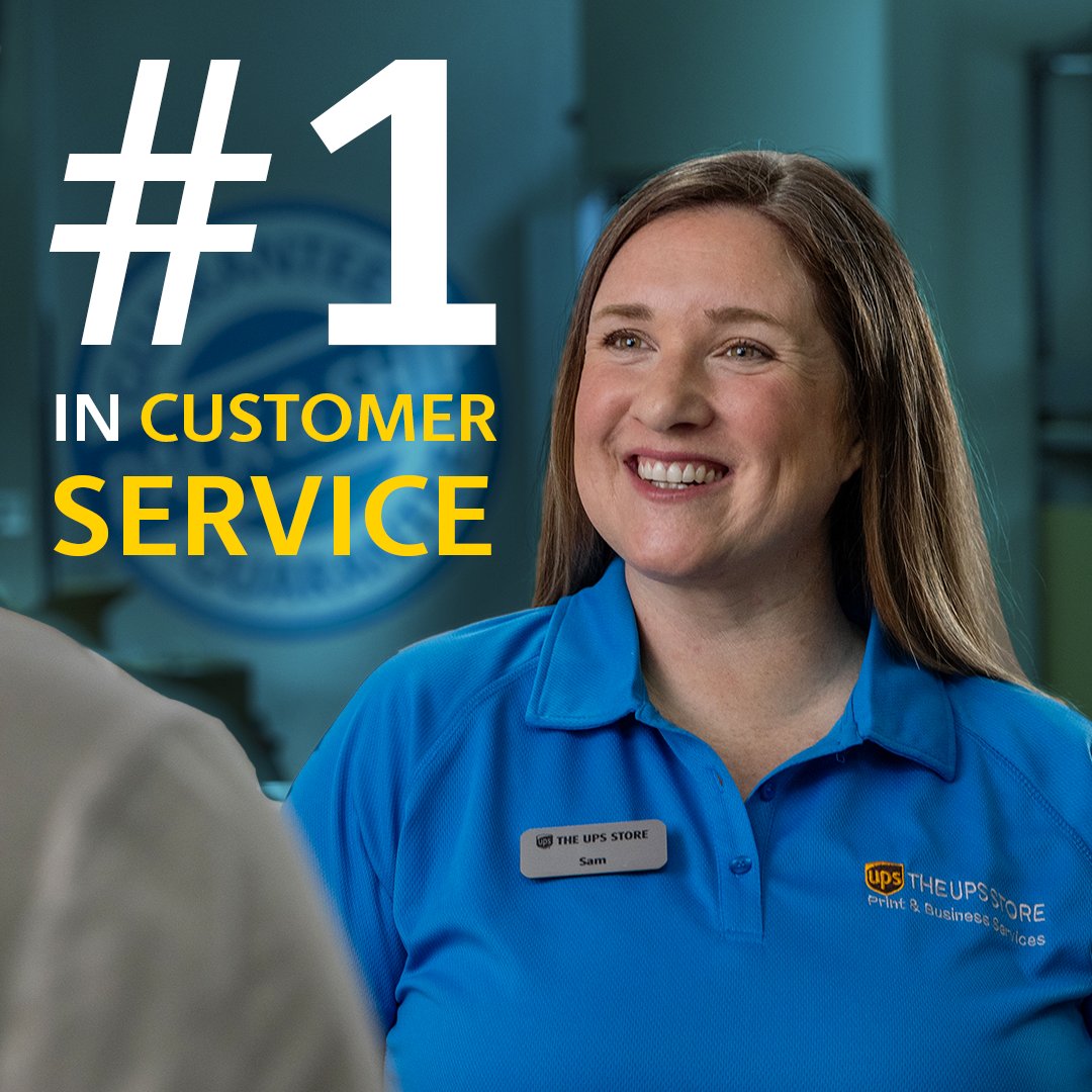 TheUPSStore's tweet photo. Forbes crowned us #1 in #CustomerService, a testament to the relentless dedication of The UPS Store franchisees and their store associates. Thank you all! https://t.co/H3JKwkU9bl