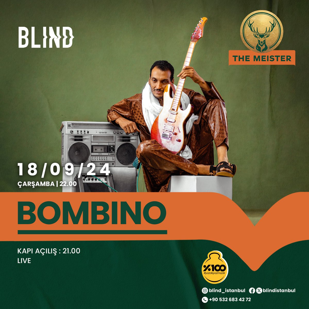 Bombino (@bombinoofficial) on Twitter photo Very excited to announce I will be performing my first concert in Turkey on September 18, 2024 at <a href="/blindistanbul/">Blind İstanbul</a>!
Tickets available now: passo.com.tr/.../bombino-bl… Very excited to announce I will be performing my first concert in Turkey on September 18, 2024 at <a href="/blindistanbul/">Blind İstanbul</a>!
Tickets available now: passo.com.tr/.../bombino-bl…