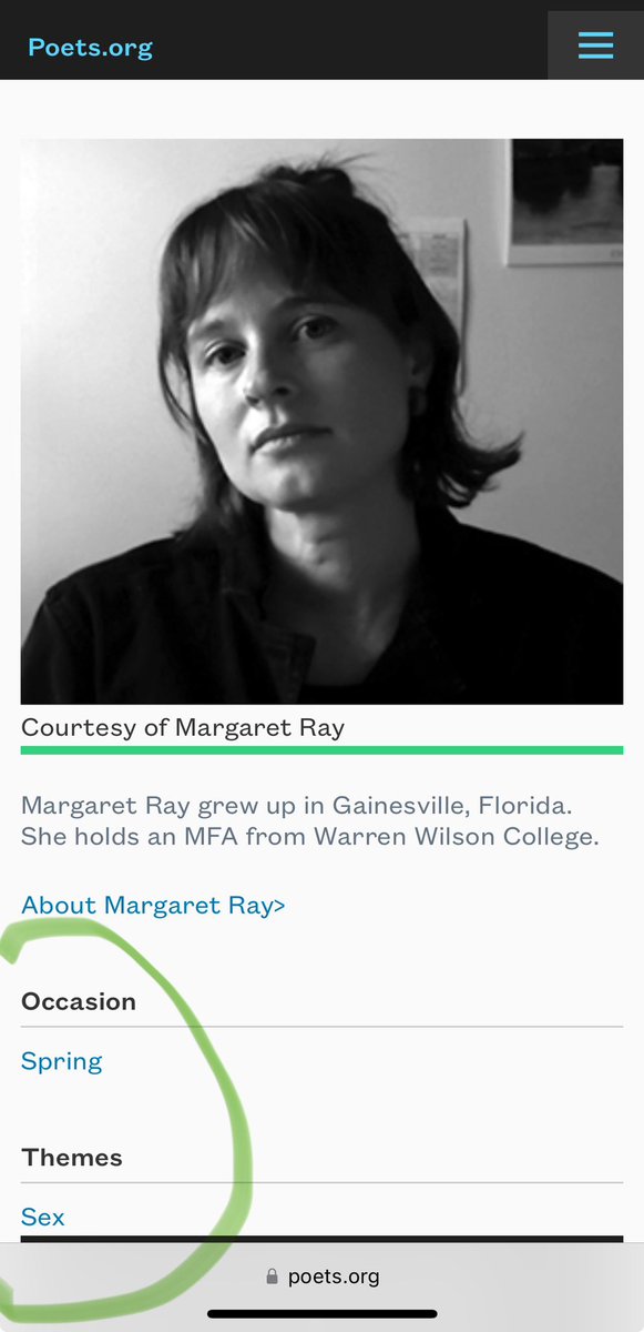 Margaret Ray (mostly offline/ m_rrray elsewhere) (@mbrrray) on Twitter photo <a href="/POETSorg/">Academy of American Poets</a> has a folio of <a href="/LambdaLiterary/">Lambda Literary is on Bluesky</a> award finalists out today, & my love poem to allergy szn in New Jersey, the state I’ve found myself living in for some time now, is in it. LOLed when I saw the tags (spring. sex.) poets.org/poem/garden-st… <a href="/POETSorg/">Academy of American Poets</a> has a folio of <a href="/LambdaLiterary/">Lambda Literary is on Bluesky</a> award finalists out today, & my love poem to allergy szn in New Jersey, the state I’ve found myself living in for some time now, is in it. LOLed when I saw the tags (spring. sex.) poets.org/poem/garden-st…