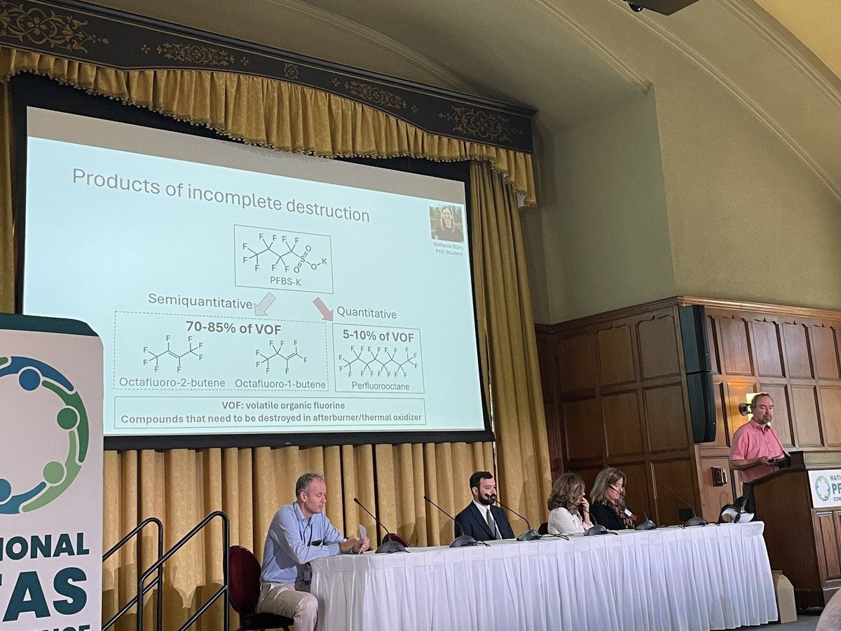 Laurel Schaider (@laurelschaider) on Twitter photo So much important remediation info from <a href="/NCState/">NC State University</a>’s Detlef Knappe. POET systems with 100s of lbs of GAC are highly effective but off-the-shelf systems often are not. Very imp to monitor emissions from incineration, which vary by temperature & chemical structure
#PFASConference2024 So much important remediation info from <a href="/NCState/">NC State University</a>’s Detlef Knappe. POET systems with 100s of lbs of GAC are highly effective but off-the-shelf systems often are not. Very imp to monitor emissions from incineration, which vary by temperature & chemical structure
#PFASConference2024