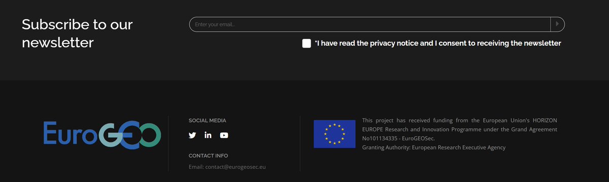 The #EuroGEO Newsletter is now available!
✅ Visit eurogeosec.eu and subscribe to stay updated with all the latest insights from EuroGEO. 

How ⁉ Simply scroll to the bottom of the page and enter your email in the subscription box to join our mailing list.

#OneEuroGEO