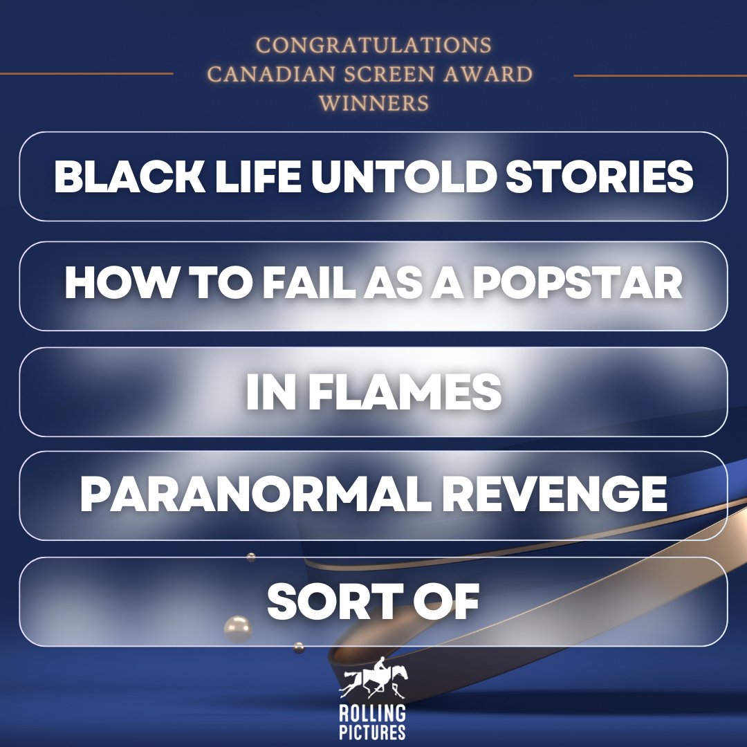 ✨ CSA ANNOUNCEMENT! 🌟
•
At RPC, we wanted to share our love for the following projects and congratulate them all on winning a Canadian Screen Award. We are so proud to have been a part of these TV series and films. ❤️
•
Congratulations to all of the winners! 👏