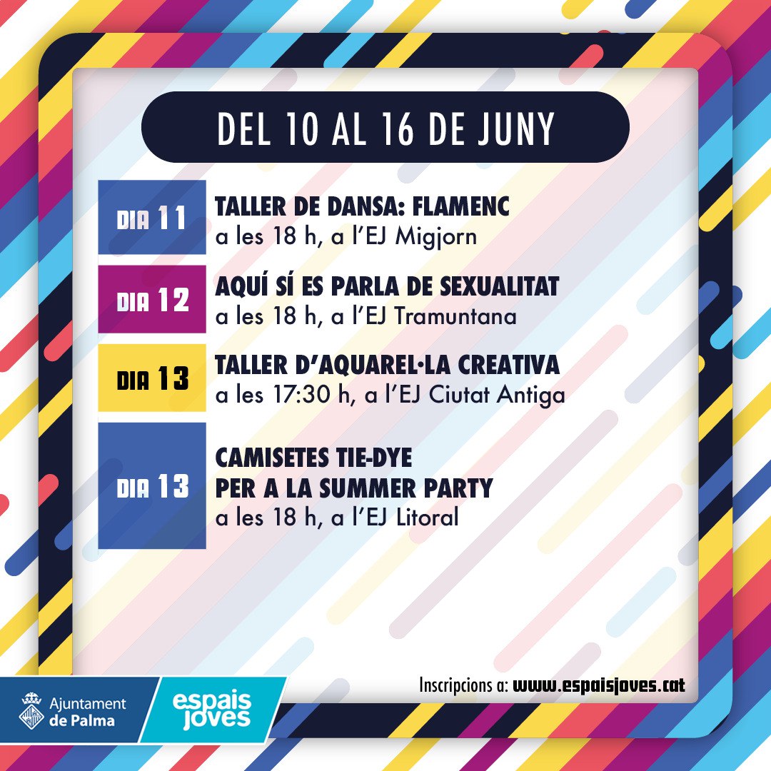 espaisjoves's tweet photo. Activitats de la setmana. https://t.co/5d2m7eq9c0