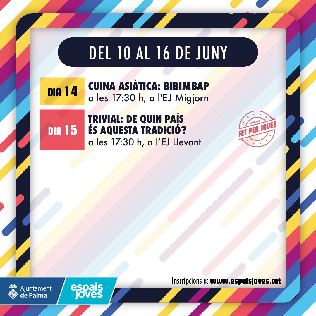 espaisjoves's tweet photo. Actividades de la semana https://t.co/YAIWp7XUME