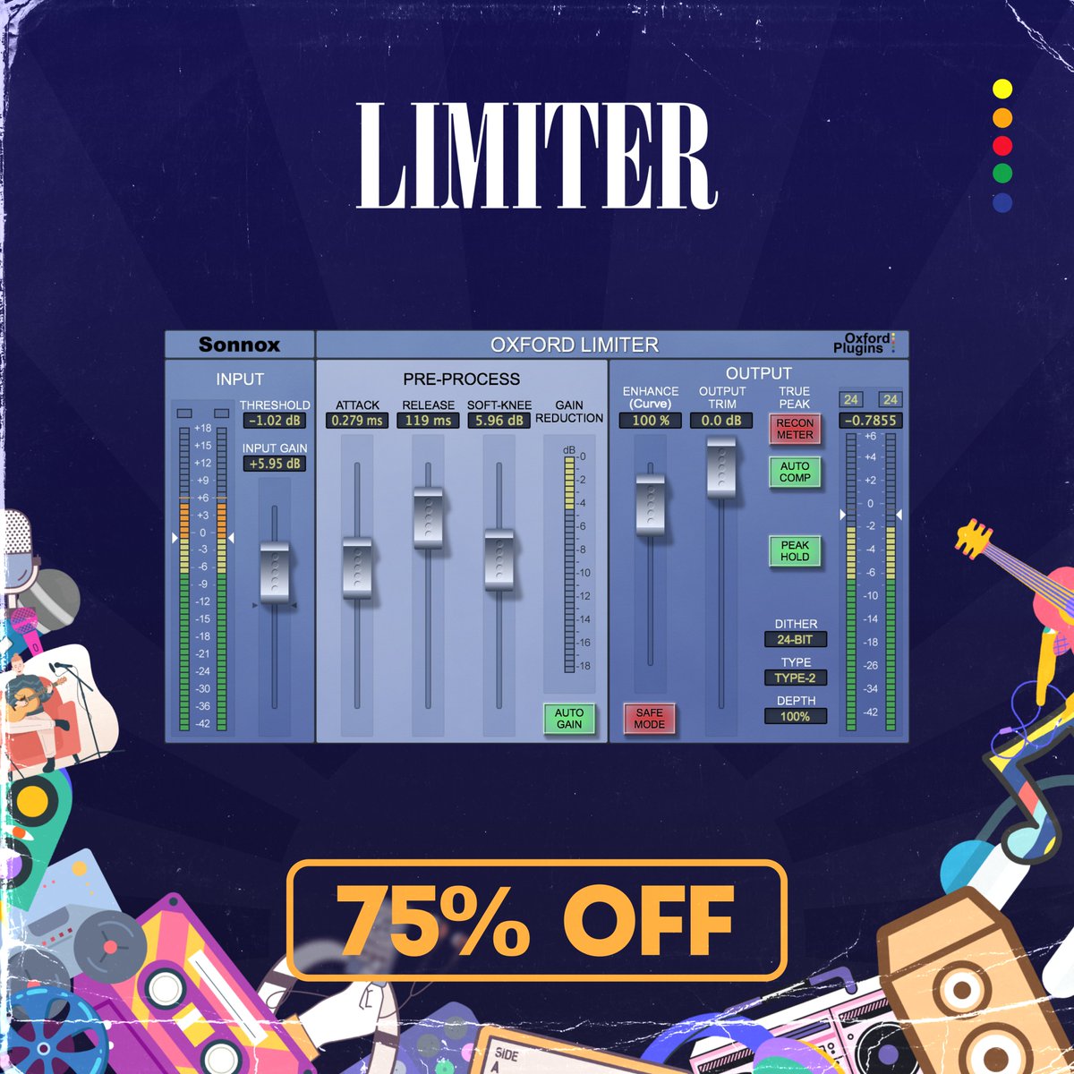 Have you been to The Gain Stage yet? 

Your headliners are ALL 75% OFF until the 19th June, so make sure to catch them at this discounted price! 

Head to the link below to get 75% off all Sonnox plugins,  only until the 19th June.

sonnox.com