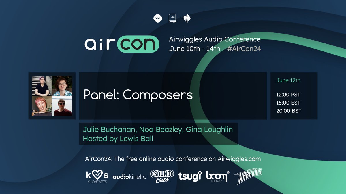 Raphael14022X's tweet photo. we have a panel of AMAZING composers today discussing all thins composition! Come by and ask a question! @NoaBeazley @GinaLoughlin @jbuaudio 
https://t.co/baUh79rNeI https://t.co/RcZ29qPrlq