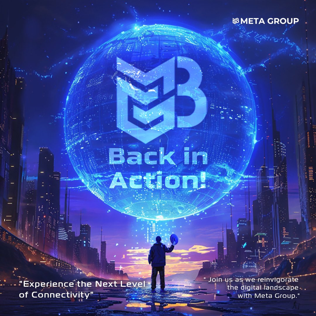 🔊 Meta Group is Back Live! 🚀 Dive back into all the innovative features and services.

Whether you're engaging in the metaverse, exploring new digital opportunities, or utilizing our advanced financial tools, Meta Group is here to support your journey. 💼✨

🔗