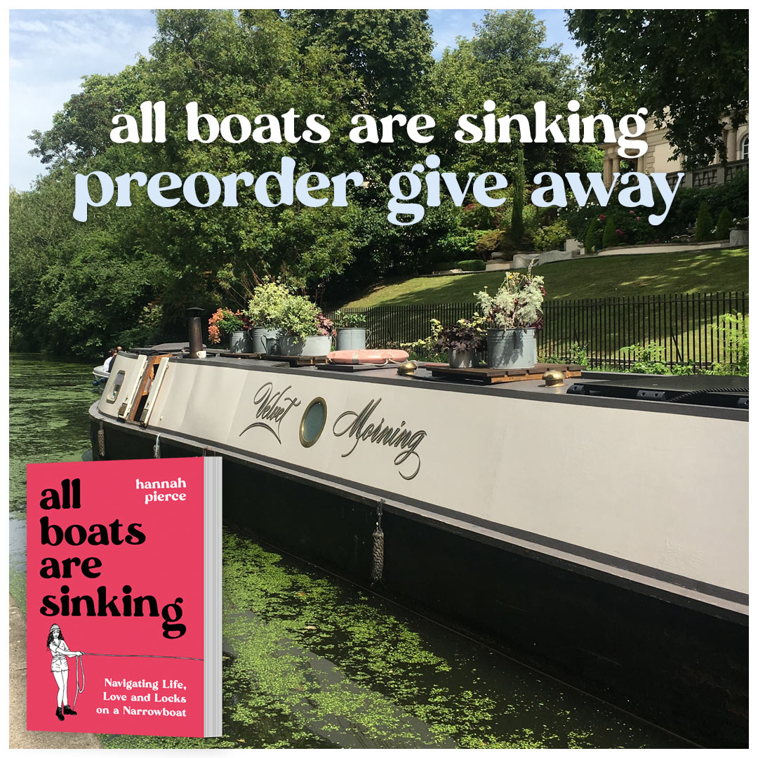 ✨PRE-ORDER COMP ✨ 

If you've pre-ordered All Boats are Sinking and would like to be in with a chance to WIN a two-night stay on the historic 53ft narrowboat Velvet Morning in central London provided by Boutique Barges, please head to the link below 👇

m.cmpgn.page/60wTg1