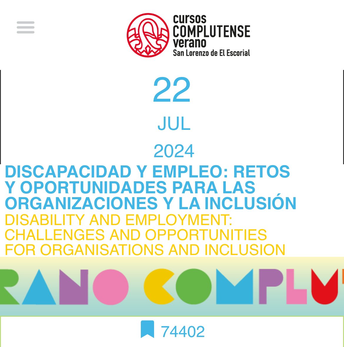 #inclusionlaboral  #discapacidad ¿Te interesa? Puedes conocer la experiencia de empresas, asociaciones e investigadores en <a href="/CursosVeranoUCM/">Cursos de Verano UCM</a> cursosveranoucm.com/cursos/74402-2/