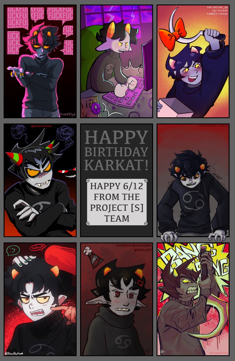 PSoundpage's tweet photo. Happy 6/12 everyone!

ft. @Poinsettiya , ig @ sherbet. for. one, @lian_qa , @prosciuttoon , tt @ karkles. vantas, @HisoNoKami , @teacakestreams , tumblr @ eggwishing
#Happy612 #Homestuck #KarkatVantas https://t.co/VU2G7nuK9a