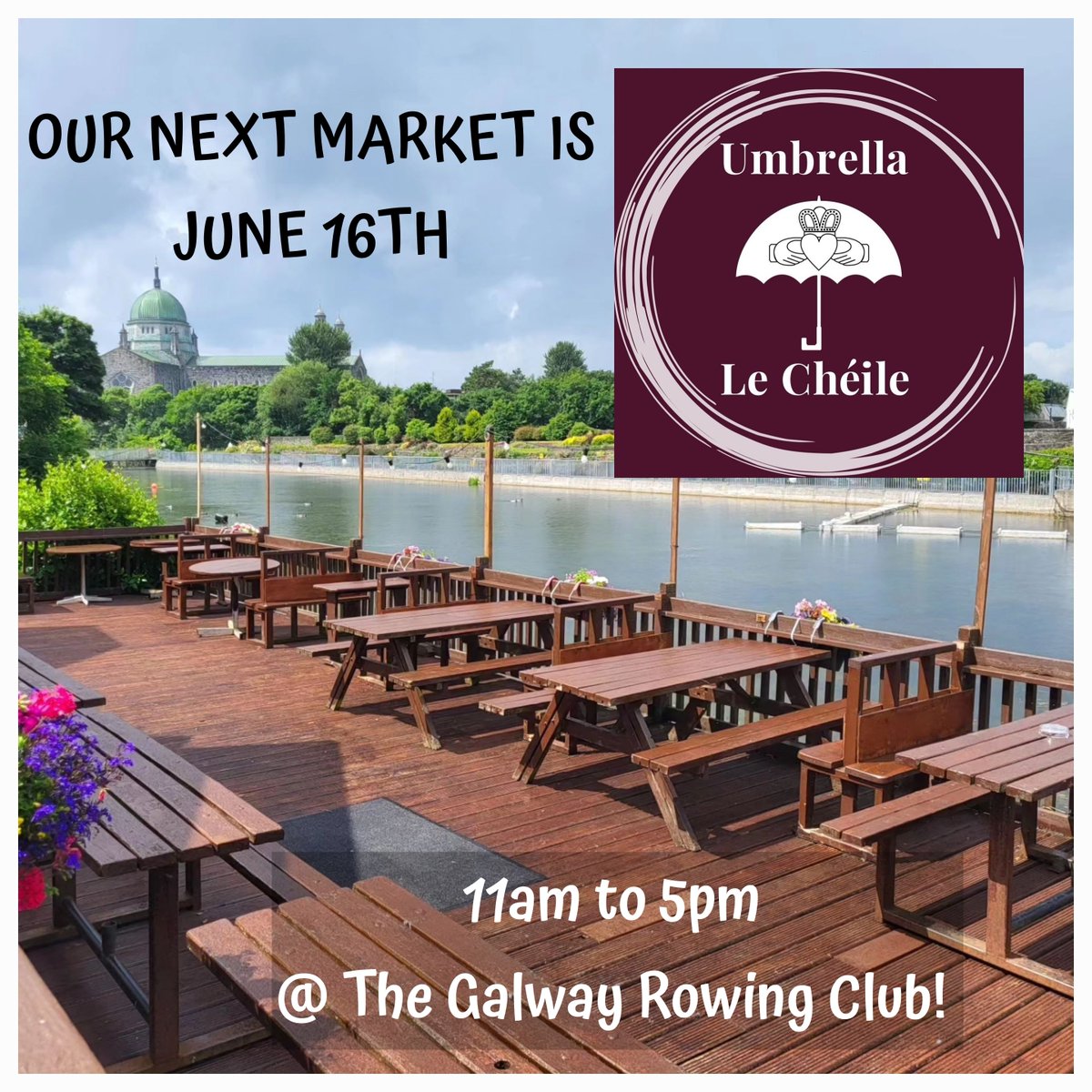Our next market is on this Sunday June 16th from 11am to 5pm! Pop on down to the Galway Rowing Club and browse some of the best handmade art and crafts that Galway has to offer! 

#Galway #visitgalway #tourismgalway