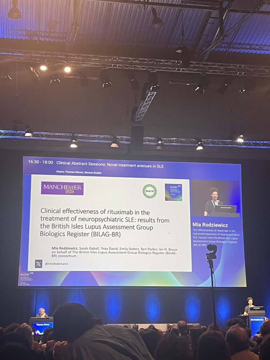 Rudi Shukla (@rudi_shukla) on Twitter photo Rituximab in Neuropsychiatric SLE. Presented by <a href="/MiaRodziewicz/">Mia Rodziewicz</a> #EULAR2024!
<a href="/UoMMskResearch/">UoM Musculoskeletal</a> 💪🏽💪🏽 Rituximab in Neuropsychiatric SLE. Presented by <a href="/MiaRodziewicz/">Mia Rodziewicz</a> #EULAR2024!
<a href="/UoMMskResearch/">UoM Musculoskeletal</a> 💪🏽💪🏽