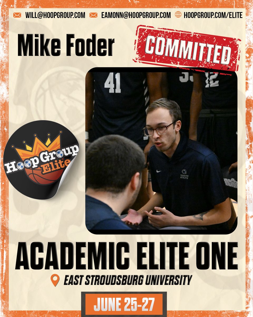 🔥Assistant Men's Basketball Coach at Marywood University, Mike Foder, is CONFIRMED for Academic Elite 1️⃣