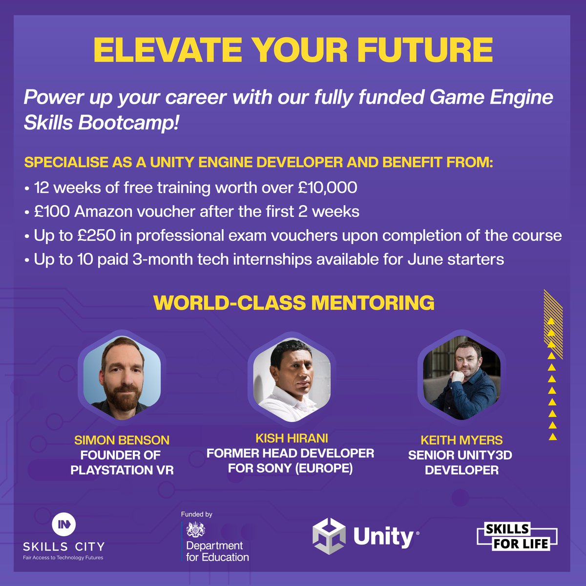Game on for a new career! Join our Game Engine Skills Bootcamps in Greater Manchester! Free training, career support, real projects. No exp needed. Must be 19+ with UK work rights. 

Apply now: apply.skills-city.com