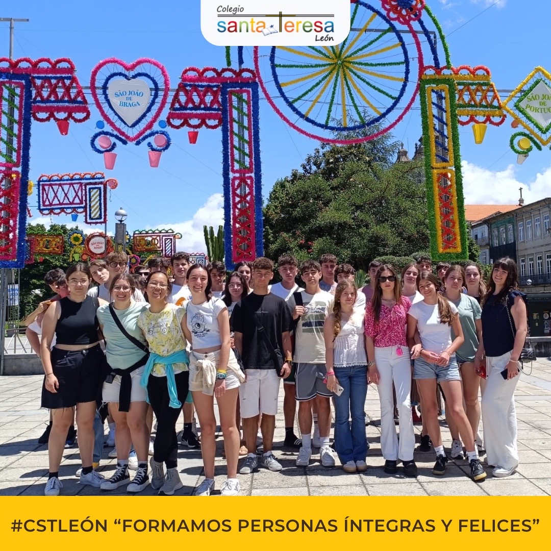 STeresaLeon's tweet photo. Última parada del viaje de nuestros alumnos de 4º de ESO: Braga. Han sido días muy intensos que nuestros chicos recordarán toda la vida. ¡Ya estamos de vuelta! #CSTLeón #RedCentrosIT https://t.co/eysboNQiJI