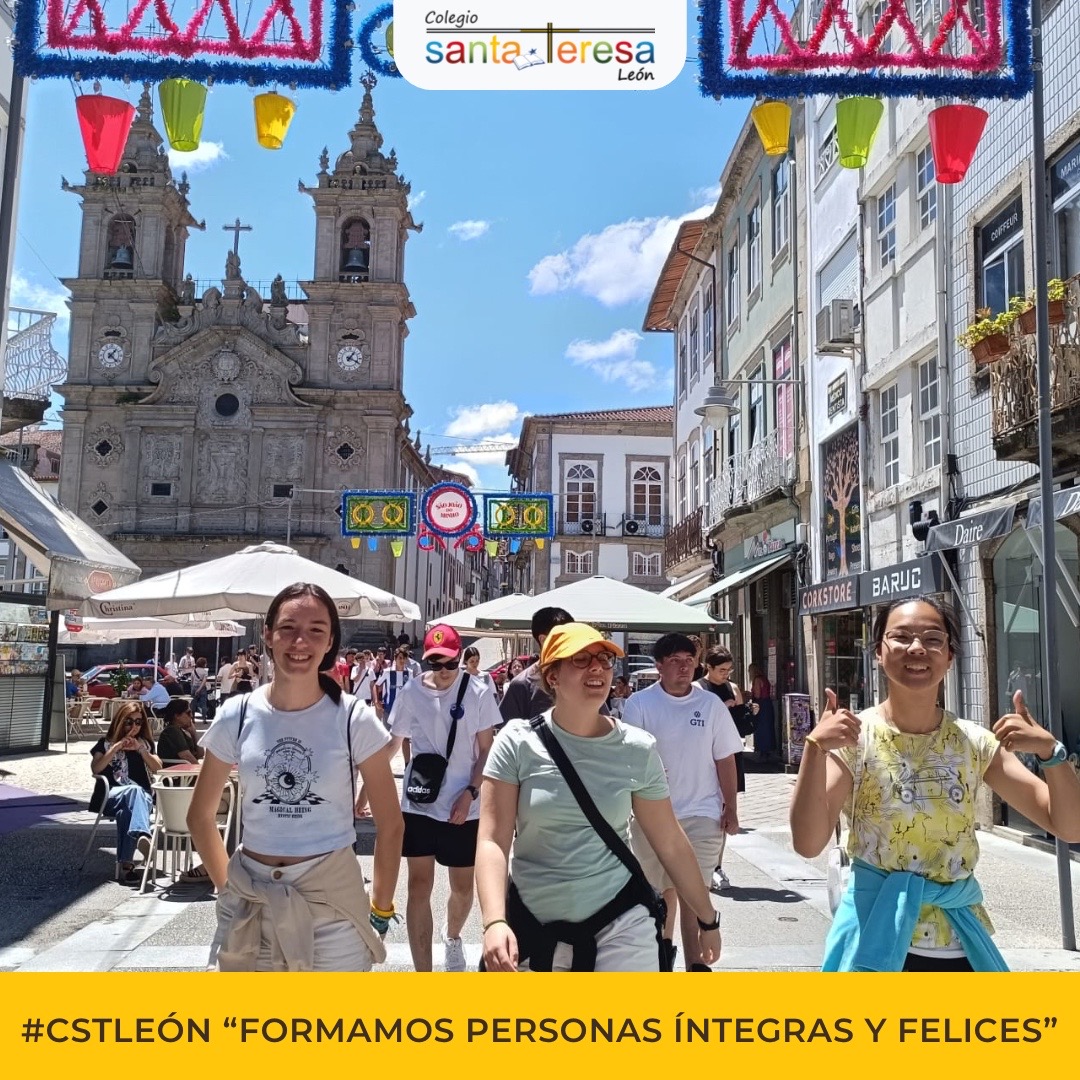STeresaLeon's tweet photo. Última parada del viaje de nuestros alumnos de 4º de ESO: Braga. Han sido días muy intensos que nuestros chicos recordarán toda la vida. ¡Ya estamos de vuelta! #CSTLeón #RedCentrosIT https://t.co/eysboNQiJI