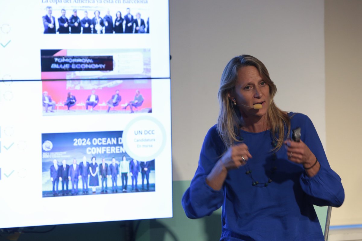 💬 <a href="/Anna_Majo/">Anna Majo</a> (<a href="/barcelonactiva/">Barcelona Activa</a>): “La Copa de l’Amèrica és un gran aparador per parlar del nostre mar Mediterrani i de l’economia blava a la ciutat. Barcelona s’obre al mar, que també pot ser un motor econòmic sostenible per nosaltres”
#CopaAmèrica