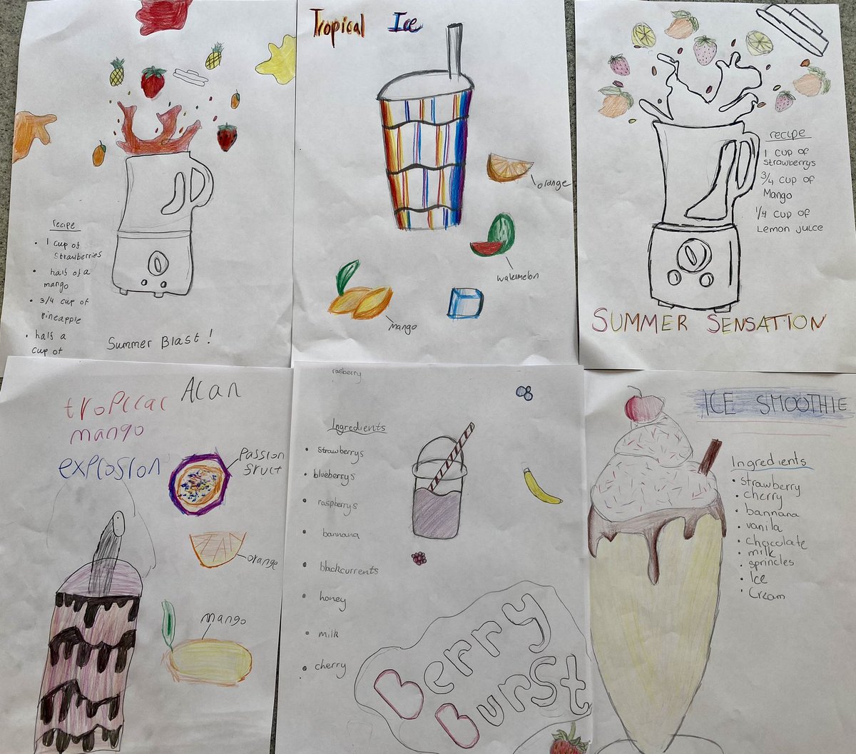For Healthy Eating week, s2’s have been very creative at coming up with their own healthy smoothie recipes! So many great entries, @MissMar75968740 it’s going to be hard to choose a winner!! Amazing 2p1 &amp; 2p9 🌟
