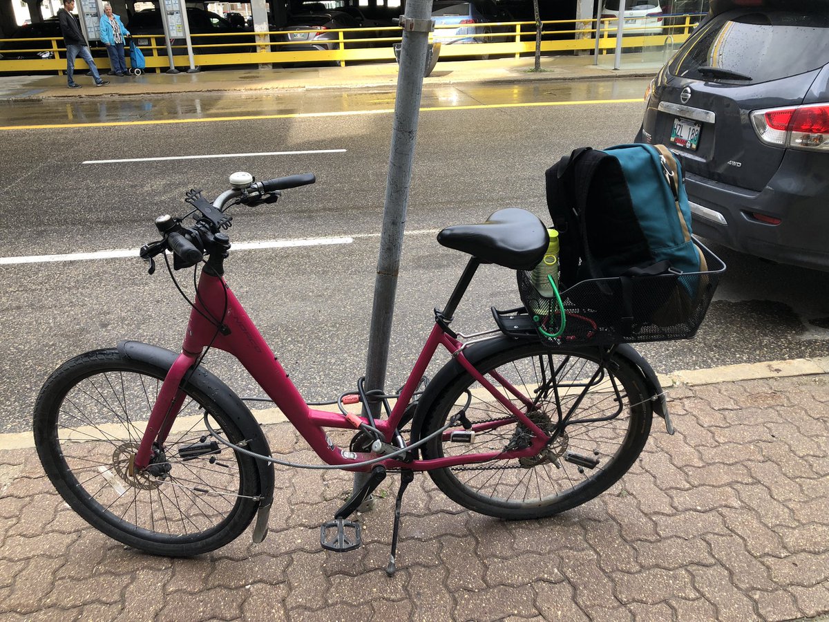 misstea10's tweet photo. This is bike parking at the Winnipeg Clinic. https://t.co/ectUBNWGTA