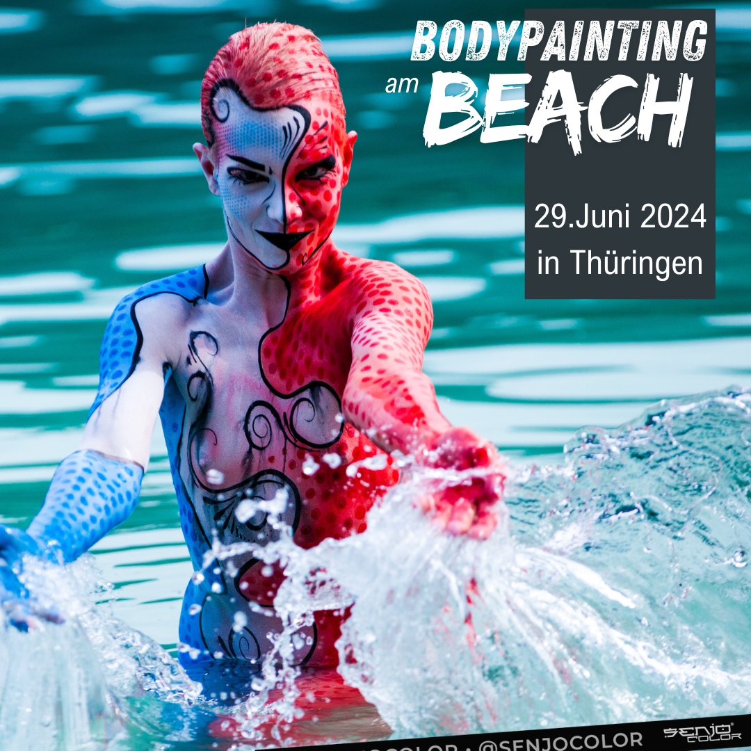 SenjoColor's tweet photo. 🌴 Bodypainting am Beach? 
Farbrausch am Beachclub: Das 1. Bodypainting Event am Beach
https://t.co/C4xYPiwyLa 
#senjocolor #bodypainting #facepainting
Blog: https://t.co/eHs3uCxTFL
Shop: https://t.co/tbg87mzZBP
> Bright colors for creative people <
Bodypainting | Facepainting https://t.co/Fa5SwqxnHn