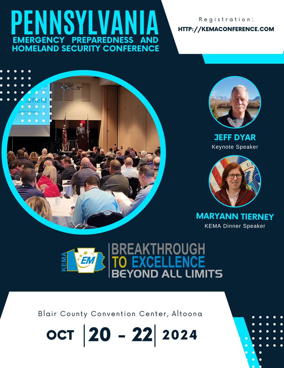 KEMAConference's tweet image. Early Bird discount for the 7th Annual Pennsylvania Emergency Preparedness and Homeland Security Conference, #KEMACon2024, ends on June 23rd. 

Visit: KEMAConference.com