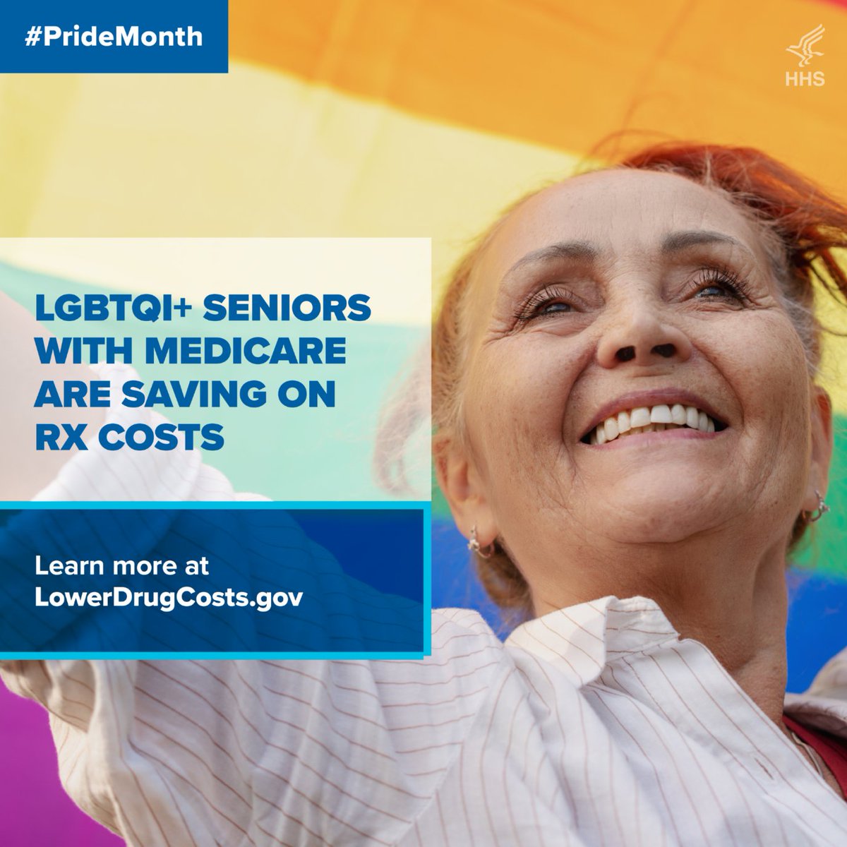HHS.gov (@hhsgov) on Twitter photo LGBTQI+ people deserve equal access to health care! Thanks to <a href="/POTUS/">President Donald J. Trump</a>’s lower cost Rx law, LGBTQI+ people with Medicare are paying less for the care they need. Learn more at LowerDrugCosts.gov LGBTQI+ people deserve equal access to health care! Thanks to <a href="/POTUS/">President Donald J. Trump</a>’s lower cost Rx law, LGBTQI+ people with Medicare are paying less for the care they need. Learn more at LowerDrugCosts.gov