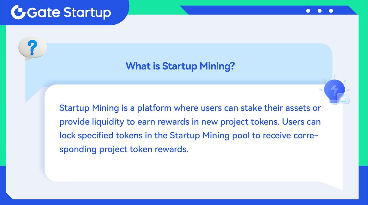 Gate_Launch's tweet image. 🙋 Gate.io #NewUserGuide What is Startup Mining? 

👉 Stake to earn new tokens now: gate.io/startup-mining 

#GateioStartup #StartupMining
