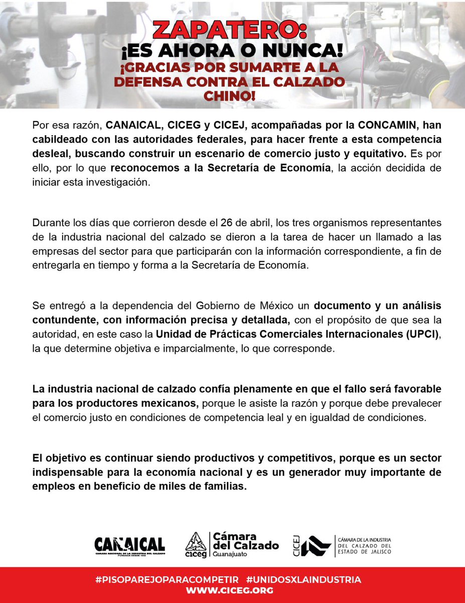 Cámara del Calzado tweet media