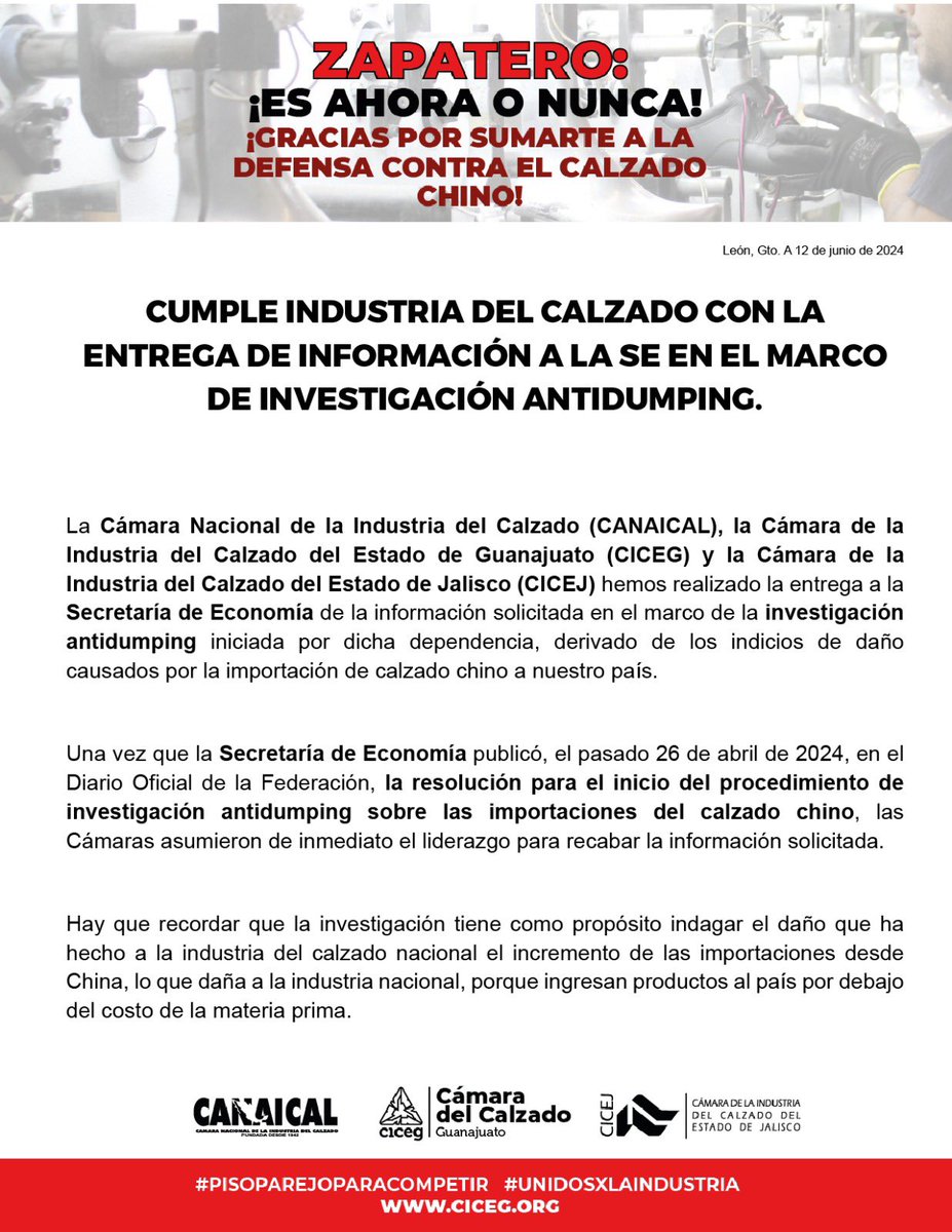 Cámara del Calzado tweet media