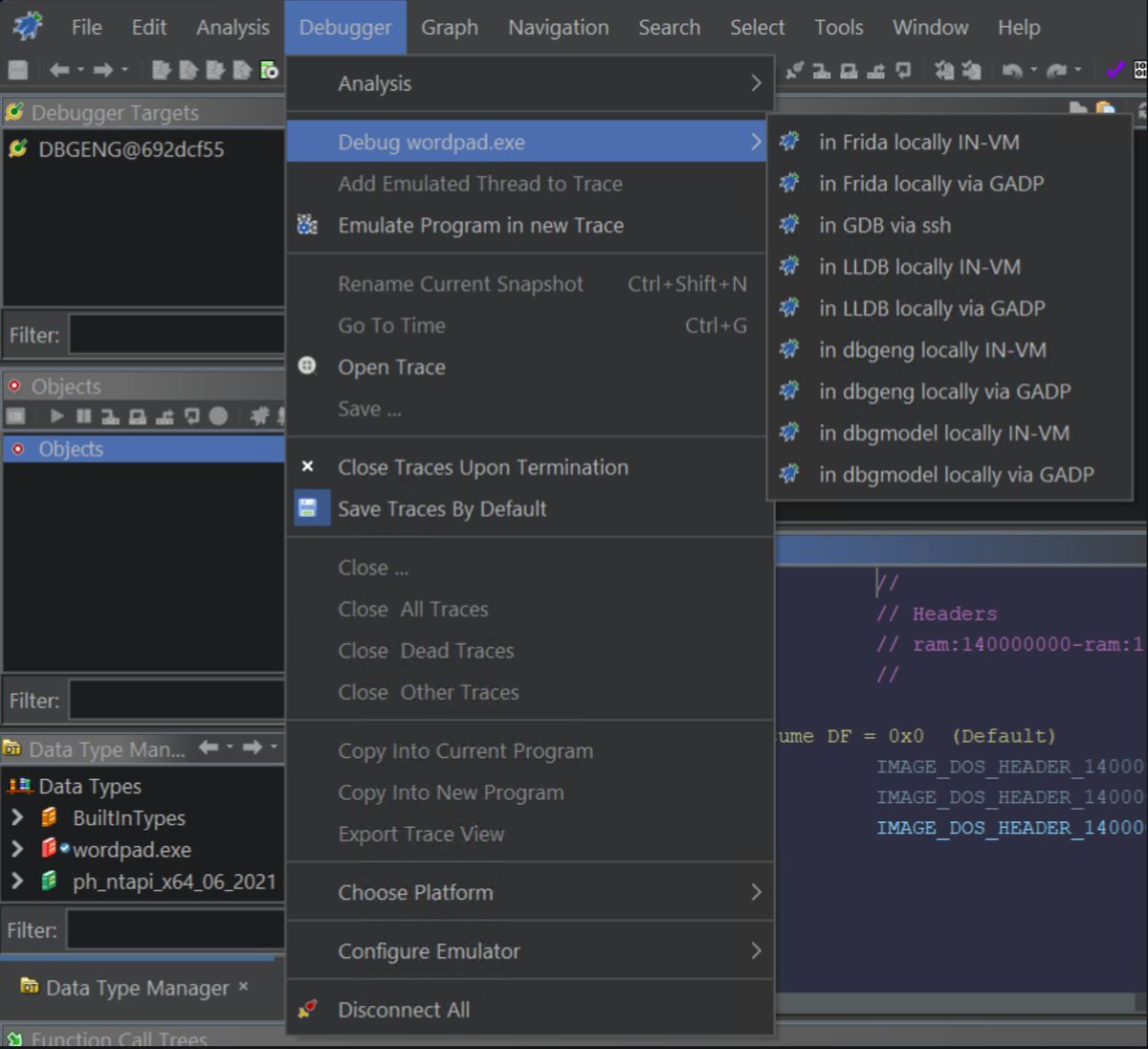 0xor0ne's tweet image. Reverse engineering and debugging with Ghidra Debugger and code browser
Credits @clearbluejar
clearbluejar.github.io/posts/decompil…
#ghidra