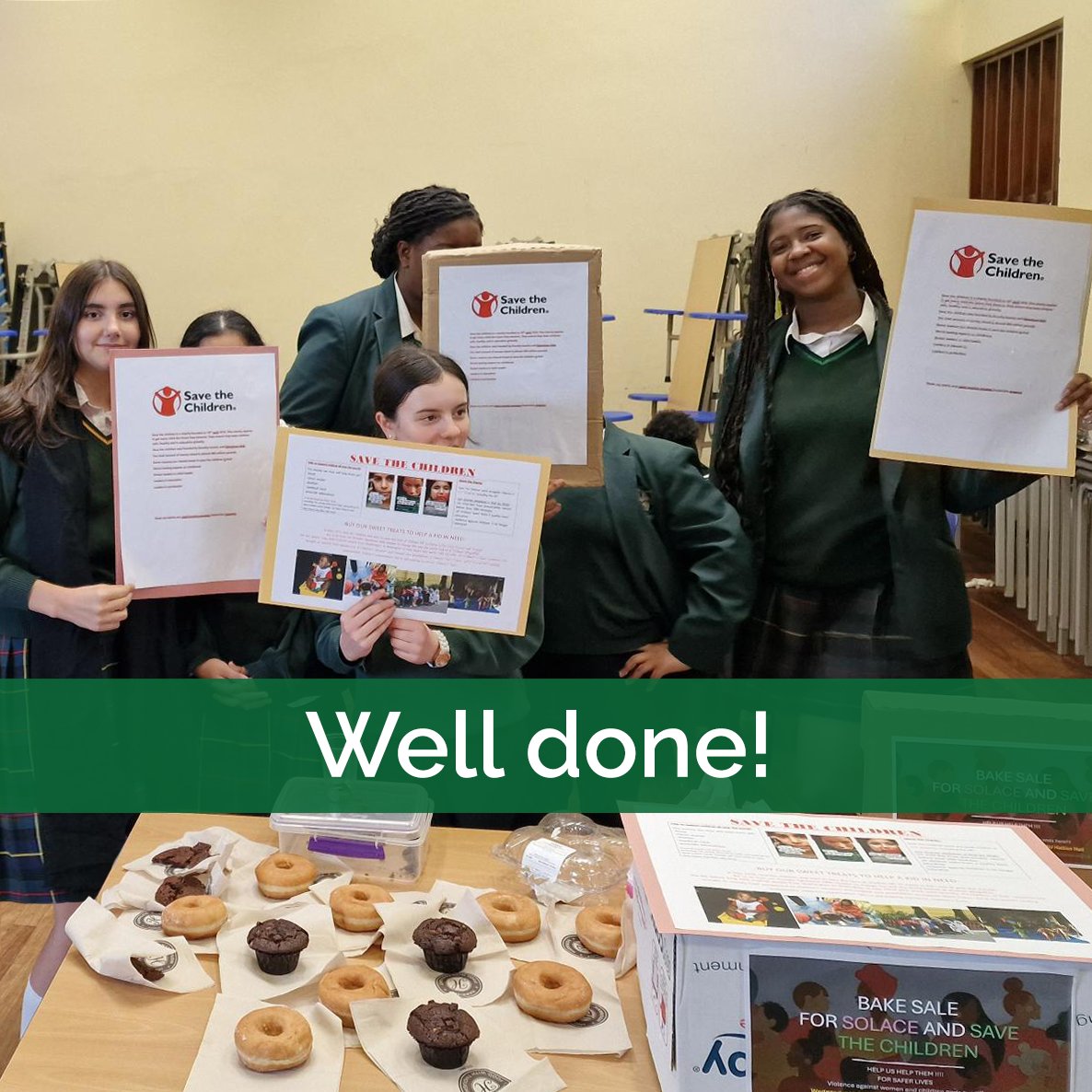 LaSainteUnion's tweet photo. Year 10's recent bake sale for @savechildrenuk was a resounding success. The students' commitment to raising awareness and funds for Solace and Save the Children highlighted the positive impact of taking part in the @FirstGiveUK programme. https://t.co/GaFqDCcu3s