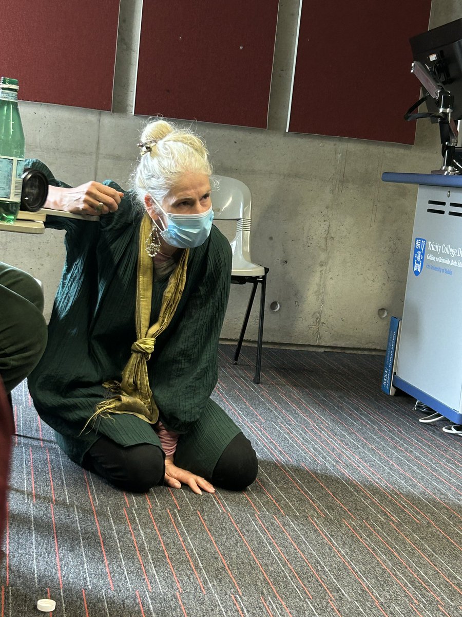 CarlowUMFA's tweet photo. The wonderful #actor &amp; #novelist #MiaGallagher gave the @CarlowU #mfa students an intense &amp; lively #performance workshop today @tcddublin (just in time to choose their pieces for the student reading!)
It was such a great time, we can’t wait to have Mia Back https://t.co/CBWKiF5wHt