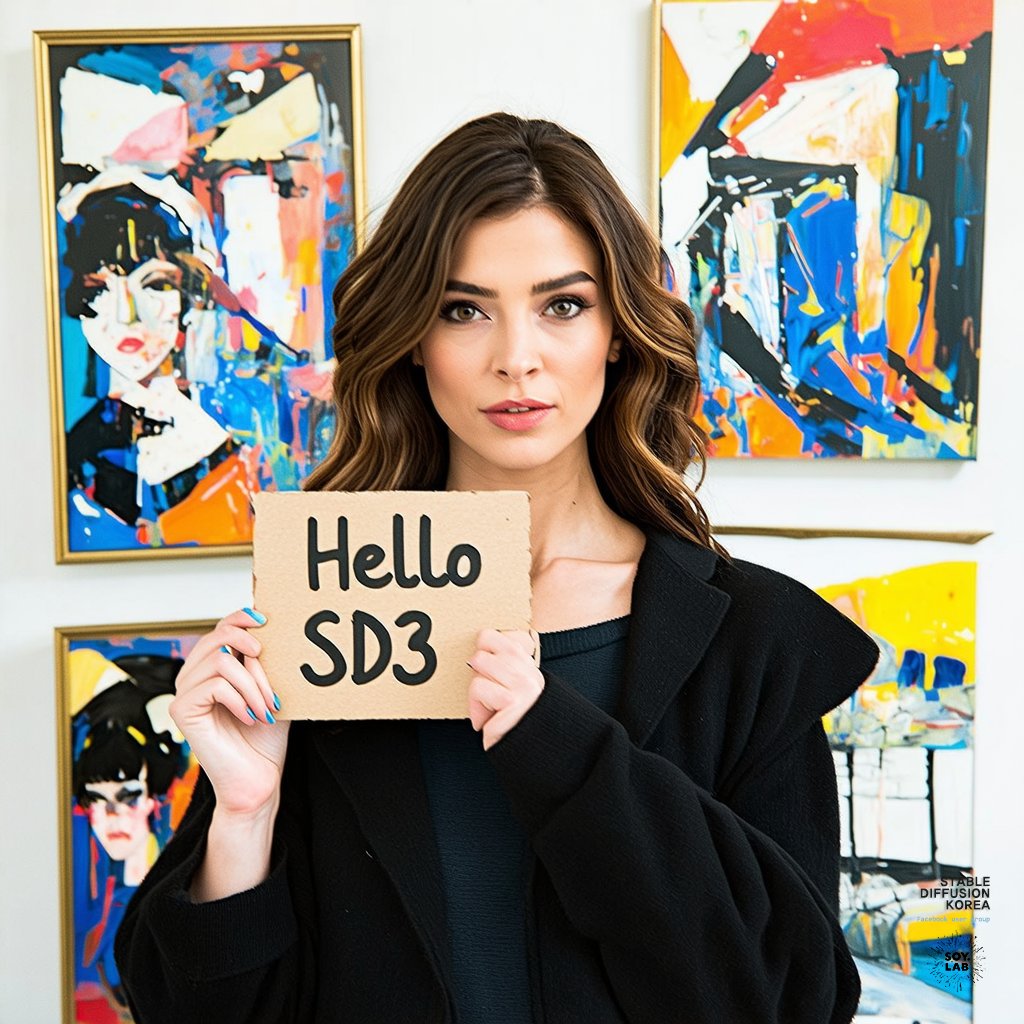 soy_lab's tweet photo. [ComfyUI - SD3 Simple Test]
- I've done some quick testing with the public SD3 Medium.
- It's not always perfect, but the Text implementation seems to be pretty good.
ㅤ
#comfyui #sd3 #StableDiffusion3Medium #stablediffusion #stablediffusionkorea #soylab https://t.co/TzbFgRNEeH