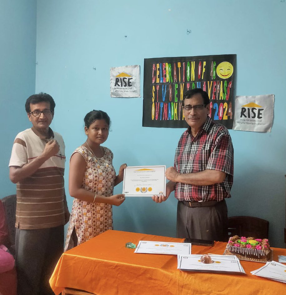 We are so happy for our 46 students who passed their Madhyamik (GSCE) and Higher Secondary (A Level) exams this year. We held a celebration event on the weekend where Krishnagar local supporter Dr Jatan Roy Chowdhury presented certificates to each of the students 💛