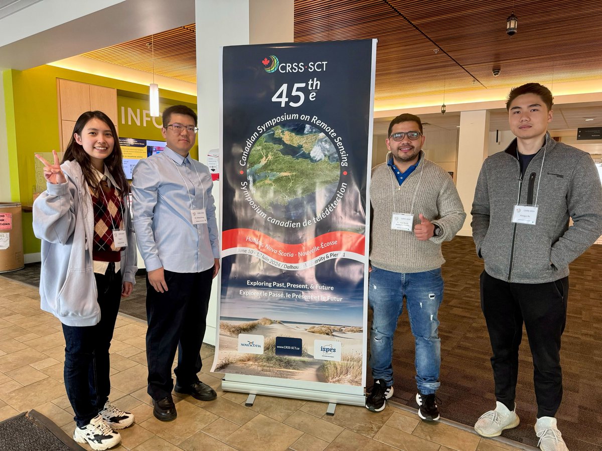 If you are at the Canadian Symposium on Remote Sensing check out our lab's presentation, wildfire carbon emissions by <a href="/zilong_zhong/">Zilong Zhong</a> and peat depth mapping by Yiyao Li this afternoon, canopy height mapping by <a href="/josebermudez/">José Bermúdez</a> and UAV LiDAR biomass estimation by <a href="/SoKangyu/">Kangyu So</a> tomorrow