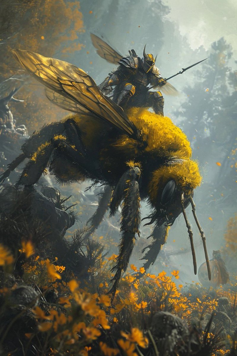 gandiro0's tweet photo. #AI #ArtGenerate #ImagePrompt 

"
Cinematic still wide angle, action shot, epic scene of a knight riding a legendary giant bumble bee
"

Get More here 👇👇👇

Midjourney Art (https://t.co/e8QlEb40bg)

@ArcanaNetwork $XAR https://t.co/S1vWRivgRn