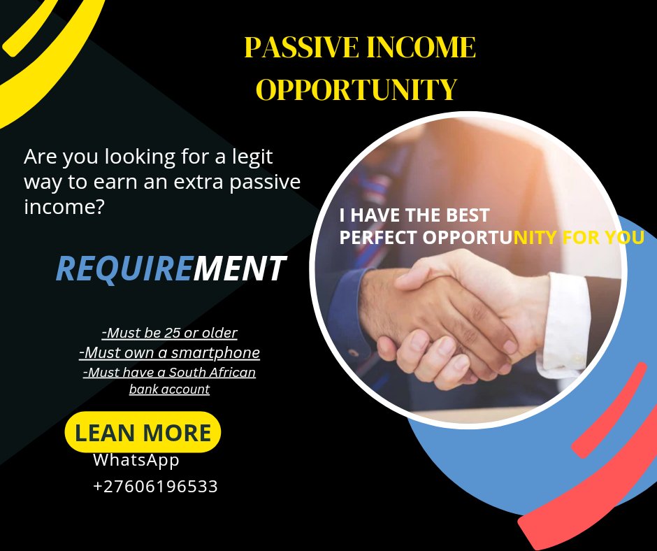 ElphusMk's tweet photo. EXTRA INCOME THAT PAYS MONTH AFTER MONTH
โฃ๏ธAre you looking for a legit way to earn an extra income?
โจI HAVE THE PERFECT OPPORTUNITY FOR YOUโ
Don't be left behindโ
For more info DM me or whatsapp +27606196533
#free1GB #Mamkhize #R500 #MkParty https://t.co/7UVgT5s0CP
