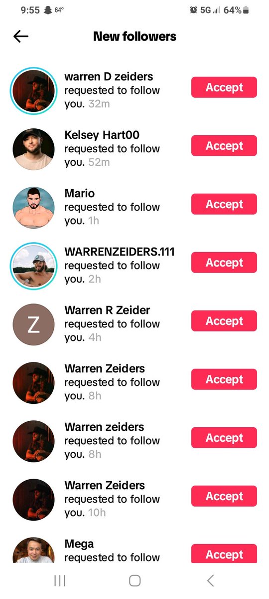 wmgrice75's tweet photo. @WarrenZeiders I make one comment on a tiktok &amp; look at all the fake Warren acct requests I get!! 🤦‍♀️ https://t.co/b2zZjyyF3e