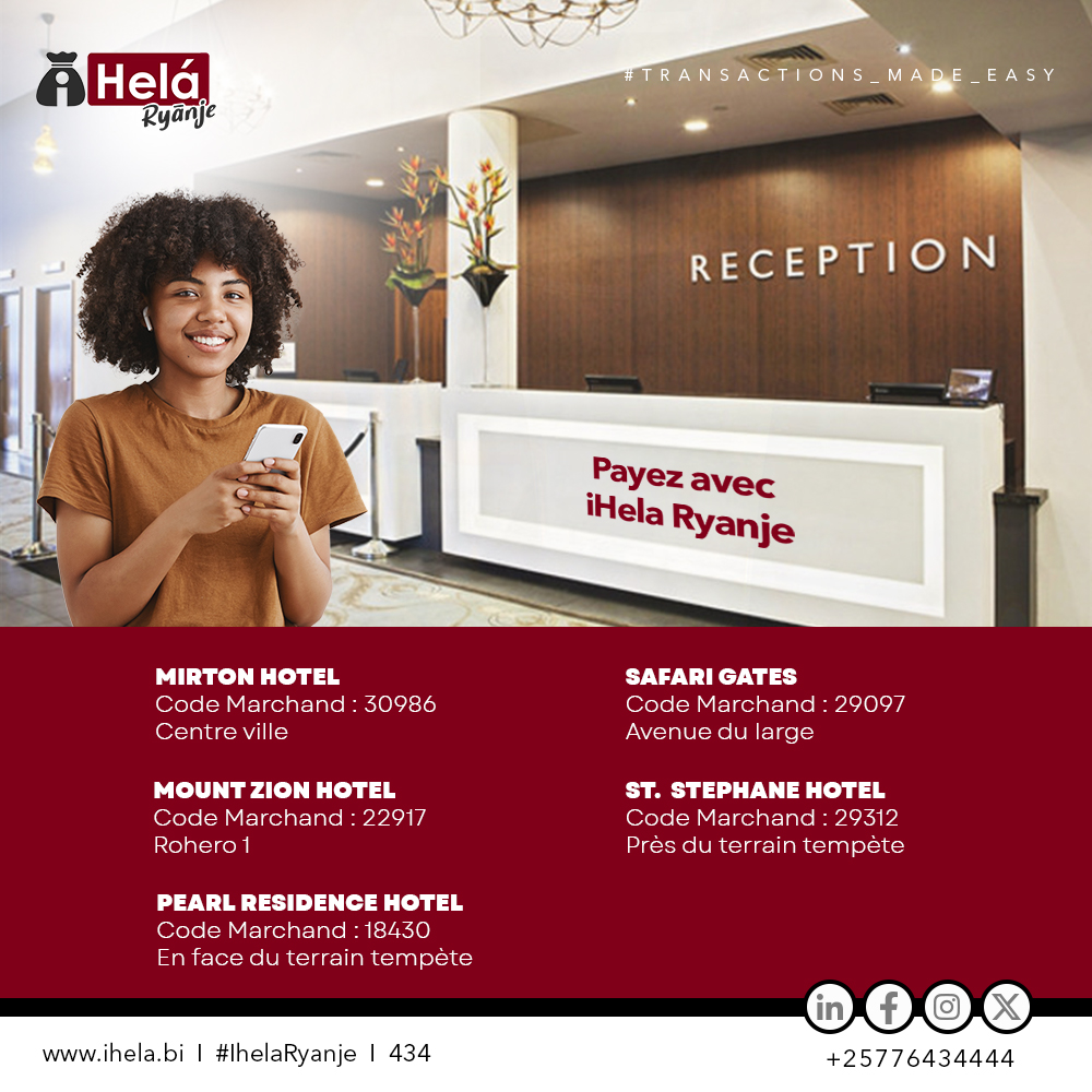 IhelaU's tweet photo. Payez un séjour pépère avec l'application iHelá Ryanje.
Procédure :
https://t.co/qgOWgENkHd
❗Utilisez une carte sim Onamob pour vous connecter gratuitement dans l'application.
#IhelaRyanje
#CashlessSociety
#TransactionsMadeEasy
#MobileMoney
#IhelaMerchantServices
#ZeroRate https://t.co/FCvKtcpkBh