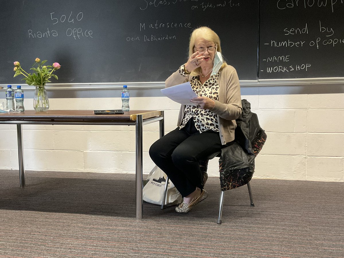 CarlowUMFA's tweet photo. @CarlowUMFA is always delighted to have #poet, #novelist, and dear friend of the program @seanehewitt speak at the #dublin residency @tcddublin. His upcoming book, ‘Open, Heaven’ will be available for preorder soon!

intro’d to students by #Irish #poetry mentor, #JeanOBrien https://t.co/WWCJbwALGB
