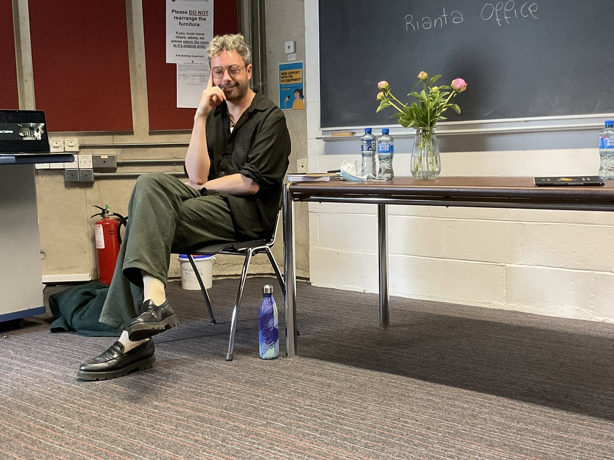 CarlowUMFA's tweet photo. @CarlowUMFA is always delighted to have #poet, #novelist, and dear friend of the program @seanehewitt speak at the #dublin residency @tcddublin. His upcoming book, ‘Open, Heaven’ will be available for preorder soon!

intro’d to students by #Irish #poetry mentor, #JeanOBrien https://t.co/WWCJbwALGB