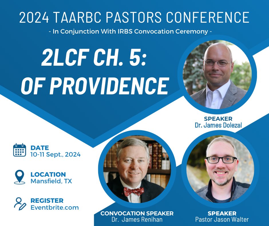 taarbc's tweet photo. Tickets now on sale for 2024 TAARBC pastors conference: “of Providence”. Free book by @BrokenWharfe to first 10 conference registrants! See link below.

https://t.co/SJXK8948B0 https://t.co/KpeGDUbsxM