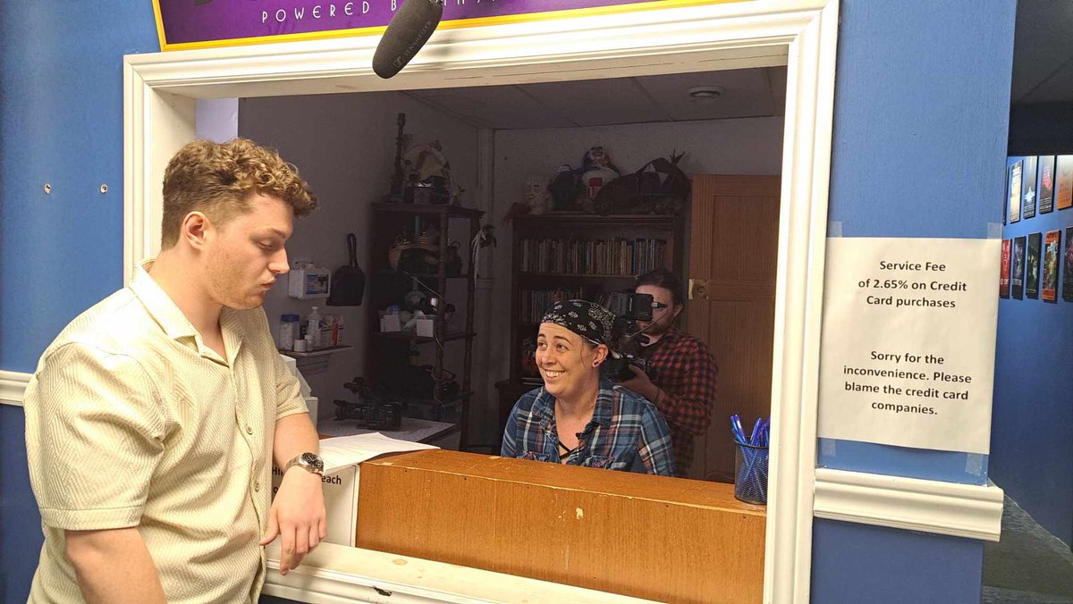 UpStagedSeries's tweet photo. Filming began Monday and look at that SMILE! We’re having fun.
Head over to our fundraising link to help the show! You’ll even get a tax receipt this time! 
https://t.co/T4tY2eIbGG
#upstaged #upstagedseries #upstagedwindsor #comedy #comedyseries #postproductionswindsor #windsor https://t.co/mh23FoRPIV