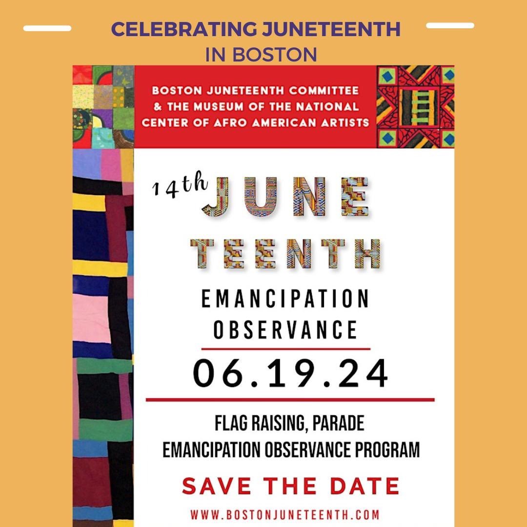 Ruthzee's tweet photo. Juneteenth is almost here! Celebrated every year on June 19 to commemorate enslaved persons in Texas learning of their freedom pursuant to the Emancipation Proclamation.

Throughout this week and next, Boston will host many celebrations in community to honor the rich history of this important holiday. Hoping to see you out there!