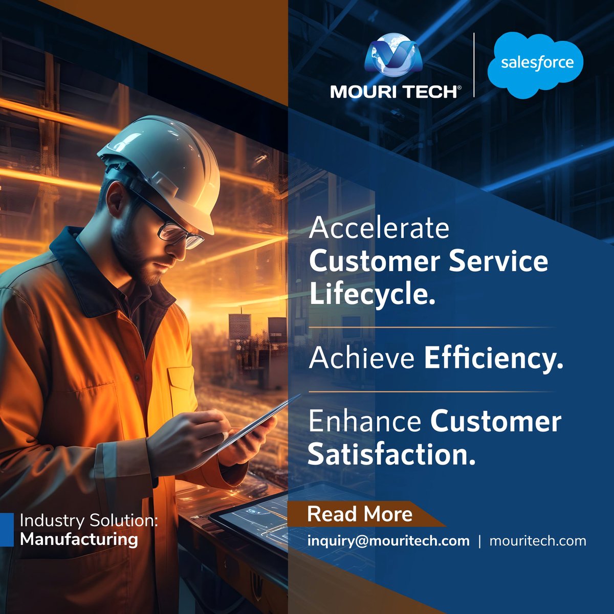 mouritech's tweet image. MOURI Tech can help you leverage Salesforce to gain a single customer view, improve collaboration with partners, and close more deals. Boost efficiency and customer satisfaction in your manufacturing business.
bit.ly/servicessalesf…
#MOURITech #SalesforceCRM #Manufacturing