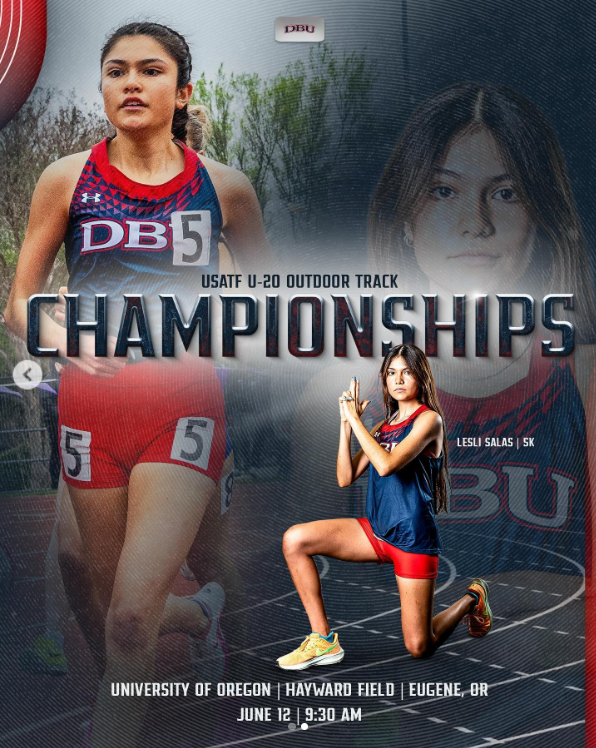 TeamLSCSN's tweet photo. Couple of @DBU_XCandTrack updates involving our private and parochial school alums!

Freshman Lesli Salas (San Angelo Cornerstone Christian) is competing soon at the USATF U20 Championships, and congrats to @HCHSAthletics Dylan Hill for signing with the Patriots. https://t.co/X8QXouaZDF