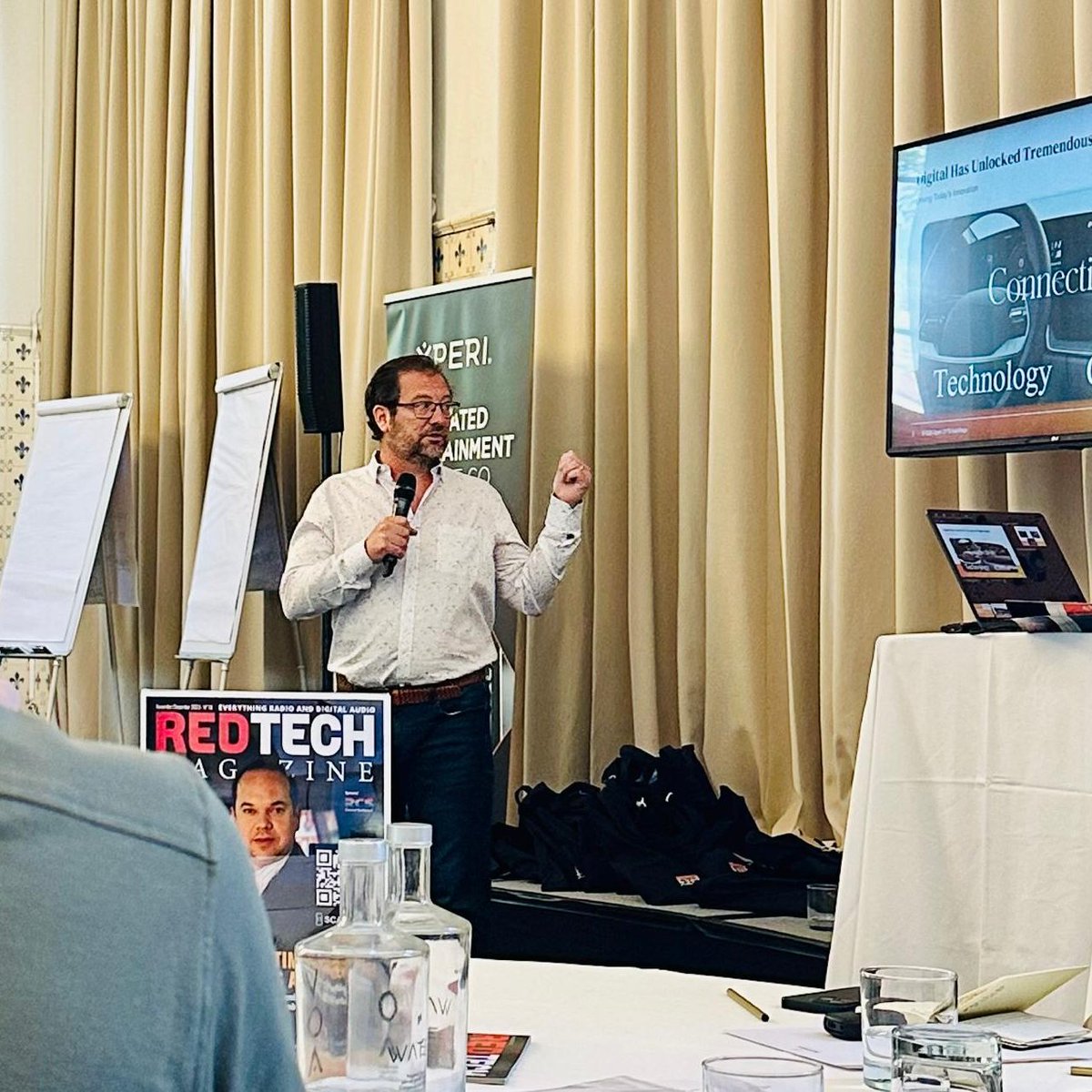 RedTech_News's tweet photo. Day 1 of the #RedTechSummit continues with XperiOfficial's Joe D’Angelo, while @ChristianSchalt from @RTL_com Germany follows up with a discussion on AI-driven software tools supporting content creation and @tapassen1 explains how AI is already being used in India #Radio #audio https://t.co/tamXBNVR0O