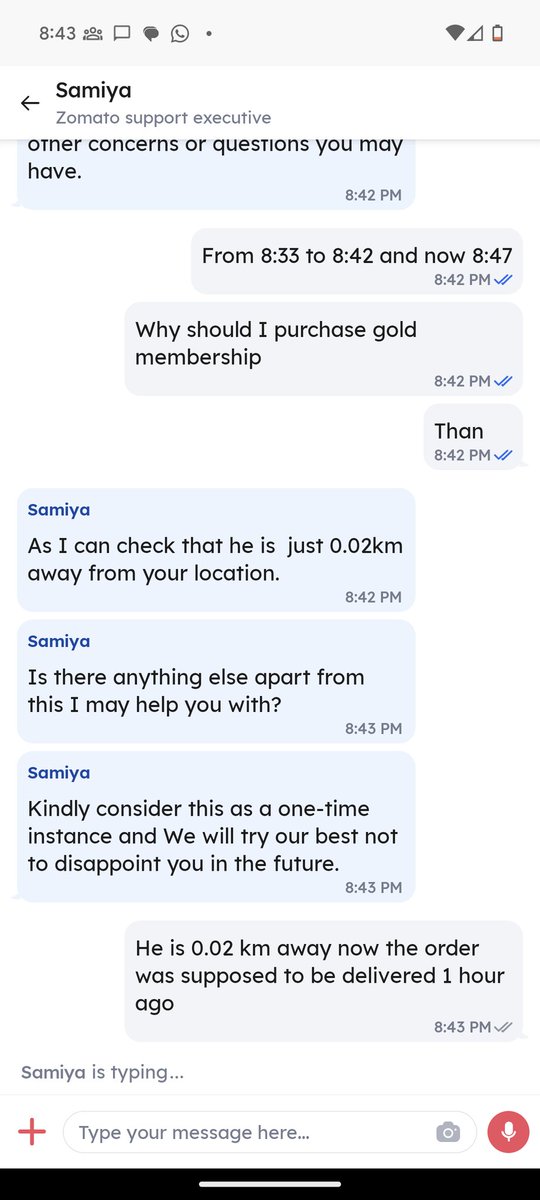 degwekar_jay's tweet photo. Pathetic service by @zomato @zomatocare . Miss item in order, delay in delivery and still no coupon or compensation provided by the https://t.co/ku6DCxeRKr