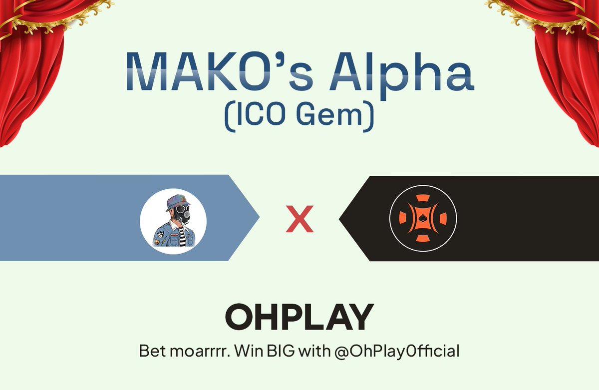 david_choya's tweet photo. Finding the next BIG project early is life-changing.

I spent the last 5 hours combing through @OhPlayOfficial.

They are disrupting the Gamblefi industry at an alarming pace and…

Here's the alpha on their ICO (Don't Procrastinate, Open🧵) https://t.co/eUQNbuIcZE