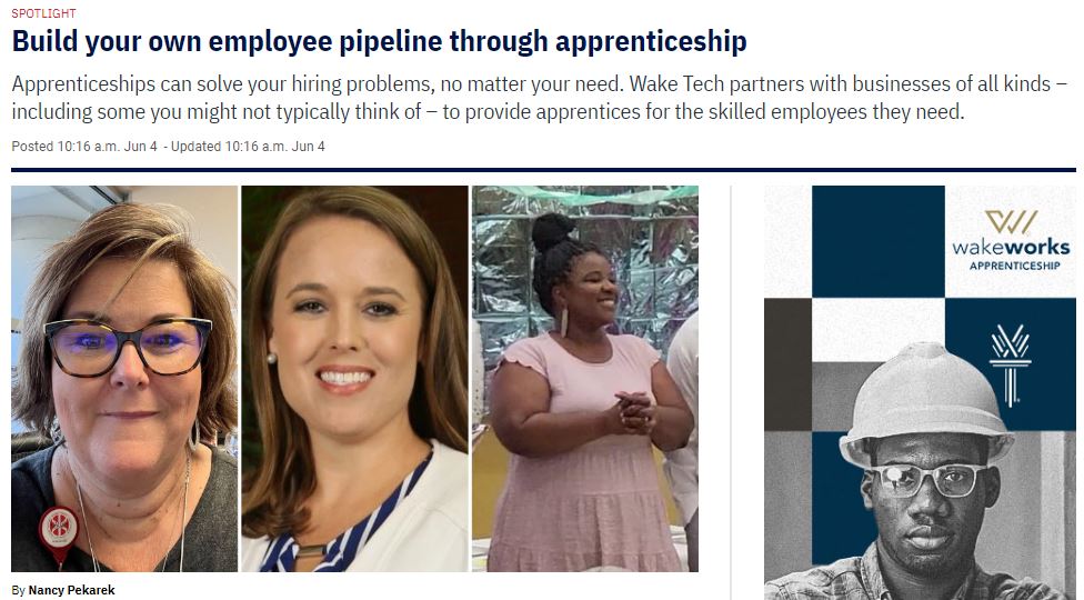 Wake Tech Apprenticeship tweet media